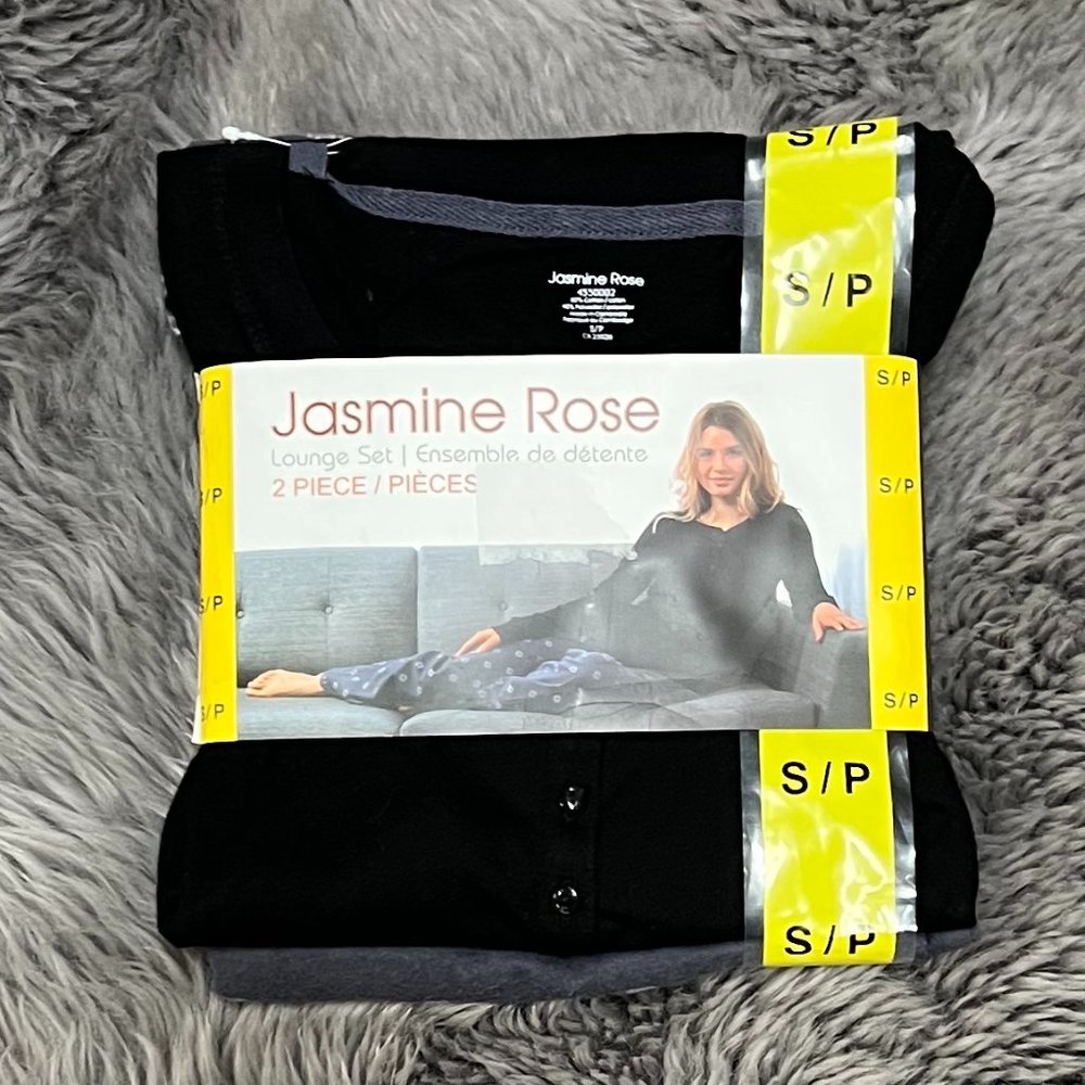 Jasmine Rose | Women's 2 Piece Lounge Set | Black & Grey | Small